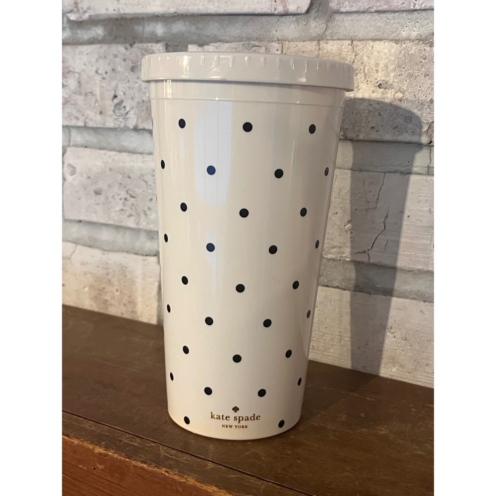 Kate Spade New York Polka Dots Insulated Tumbler Travel Mug‎ 16 oz.